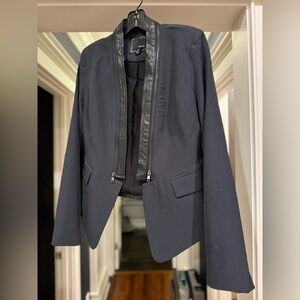 Greylin leather trimmed blazer
